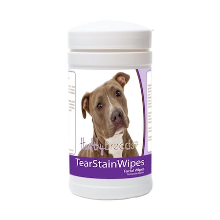 Healthy Breeds Pit Bull Tear Stain Wipes - 70 Count, 70PK 840235180401